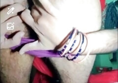 Horny Indian gay crossdresser in a seductive crimson saree explores intense anal pleasure!