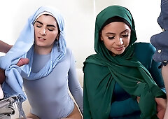 Horny arab sluts Nikki Slick and Rose Darling get what they wanted