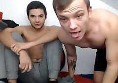 two Romanian Faggots Show Their Rods On Webcam