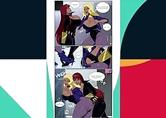 black widow x black cannary lesbian fuck