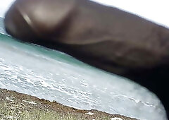 Charles Justin Big Black Cock Outdoor In Public Beach 4K FHD