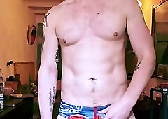 WASH DAY GOT ME HARD IN MY SWIMMING TRUNKS