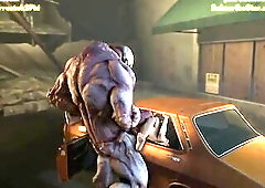 Rachel destryed by Giant Monster Dong, cg Animation