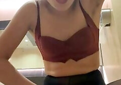 Asian Babe in Pantyhose Tease