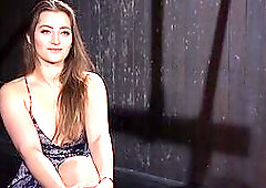 Hitachi toyed babe handles many orgasms her master gives her