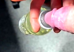 Peeing in a bottle! The shower was busy…