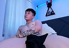 latin Mathew having fun with dildo