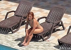 I can't believe it, my stepson is masturbating while I sunbathe.