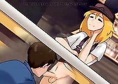 Cartoon ladyboy gets sissy fucked and filled with cum