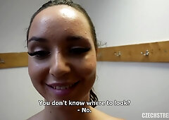 Czech Slut with Natural Tits Denise - Watching Girls Taking Shower - Pov