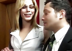 Lustful shemale rides a guy after sucking his hard dick