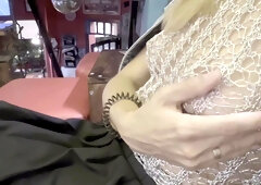Husband Made Me Wear Extreme Sheer Top On A Night Out And To Flash My Pussy, Using Vibrator In A Bar