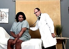 THIS IS A FRESH GAL IN THE INDUSTRY. HER NAME IS BARBIE BELLA. This day Barbie has come to Dr Porno's office for a routine full body investigatio