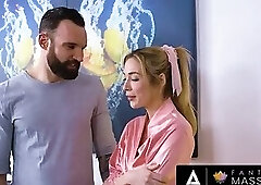 FANTASY MASSAGE - Masseuse Gives Hot POV Massage To Her Siblings Hubby