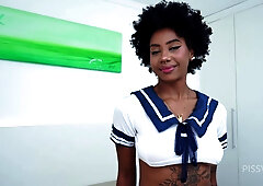 Ana Sasuga, Beautiful Breasts Ebony, First Double Anal And Drinks