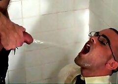 Giving the twink a facial then a golden shower peeing piss 3