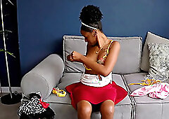 Cute nice tits 18yo ebony hot big white dick rider & sucker fake casting