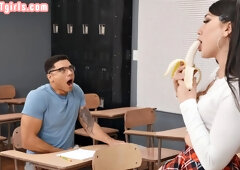 Cute Trans babe cockriding lover