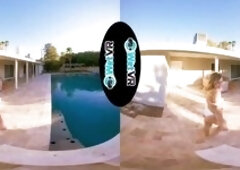 Horny Blonde Plays Hard To Get In VR