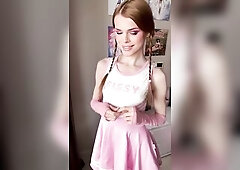 Teen Trans Beauty Doing Kawaii Dance