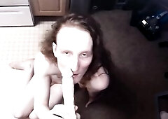 POV Nerdy Redhead Bj and Cumplay
