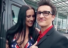 Depraved brunette babe agrees to have sex on the camera