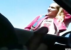 I felt lascivious, so I drove with my car to the hooker neighborhood. Asked this banging floozy for a quick tugjob on hidden webcam and this babe didn