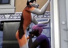 Furry animation, gay gamer, gay cumshot