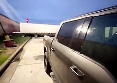 trucker Married hotty suck my wang in the parking lot like a lot lizard this babe a truck stop bitch