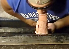 MY FAVOURITE LARGE WHITE STR8 STRAPON RETURNS-TOP VIEW!!