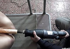 Brunette With Perfect Tits Machine Fucked