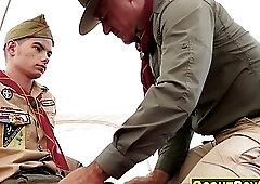 Bear's BIG dick deep into tiny twinks stomach