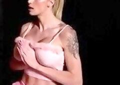 Costumed Pornstar Plays A Game With TS